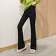 絲柏舍顯瘦喇叭褲2026春裝新款女裝時(shí)尚簡(jiǎn)約高腰松緊休閑褲