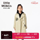 little MO&Co.童裝25春裝新款男女童純棉涂鴉中長(cháng)款風(fēng)衣外套親子裝
