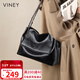 viney牛皮包包女包休閑流浪包輕奢斜挎鏈條包生日禮物高級感送女友老婆