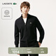 LACOSTE法國鱷魚(yú)男裝25秋冬新款拉鏈羊毛毛衣針織衫|AH5181 031/黑色 M 4