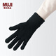 MUJI男女通用 羊毛混紡里起毛觸摸屏手套男式女式 無(wú)性別 黑色 DC0D7A4A 180/95mm