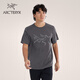 ARC'TERYX始祖鳥(niǎo) CORMAC LOGO SS 輕量 男子 速干短袖T恤 Black Heather/黑灰色 M