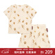Milkbarn兒童套裝男女童夏季輕薄款童裝寶寶衣服小童T恤短褲2件套 甜夢(mèng)貝殼 110 cm