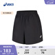 亞瑟士ASICS女子跑步短褲吸濕排汗百搭舒適透氣短褲 2012D261-001 黑色 L