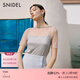 SNIDEL春夏透視波點(diǎn)短袖上衣吊帶背心兩件套SWCT242127 灰色 均碼 （F）
