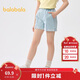 巴拉巴拉童裝兒童短褲女童2025夏裝牛仔休閑中大童褲子208225110002
