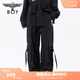 BOY LONDON美式大口袋潮酷直筒工裝褲夏季男女同款朋克長(cháng)褲N34045 黑色 S