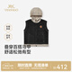 英氏（YEEHOO）【商場(chǎng)同款】馬甲男童假兩件連帽馬甲春夏新款背心外套帥氣 黑牛仔 110 cm