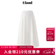 ELAND【淡人穿搭】衣戀半身裙女甜美褶皺設計中裙子25夏季新款 象牙白/白色(39)Ivory S