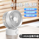 小米白桌面小風(fēng)扇型宿舍辦公室搖頭大風(fēng)力靜音便攜電風(fēng)扇usb充電無(wú)線(xiàn)戶(hù)外露營(yíng)臺式循環(huán)扇學(xué)生迷你小電扇 【冰透白Pro】插電款丨全新升級丨邊充邊用
