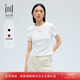 水云間女裝 基礎款圓領(lǐng)修身簡(jiǎn)約休閑短袖T恤2025春季新款 本白-短款 L