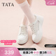 他她（TATA）小白鞋厚底女鞋2025秋季新款網(wǎng)面透氣休閑鞋板鞋松糕底WJN28CM5 白色 36