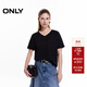 ONLY2025秋季新款基礎款撞色V領(lǐng)寬松顯瘦短袖T恤女|125101124 H1Z黑色 S