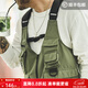 馬登工裝多口袋機能戰術(shù)馬甲戶(hù)外無(wú)袖坎肩攝影釣魚(yú)兩用挎包外套男 綠色 均碼