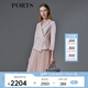 PORTS寶姿春夏新品Two-in-one珠貝灰粉網(wǎng)紗拼接西服裙LM8D011MFQ045 貝殼色 XS (2)