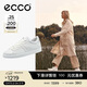 愛(ài)步（ECCO）百搭基礎款小白鞋平底休閑板鞋 街頭輕巧212803 白色/灰白色38