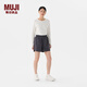 MUJIWalker 女式 不易沾水 短褲 褲子女款夏季款 BK11CC4A 深灰色 M (160/68A)