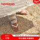 havaianas哈唯納Top炫彩夾腳人字拖女夏海邊平底拖鞋情侶款 0001-本白色 35-36 巴西碼