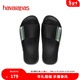 havaianas哈唯納SlideClassicBrasil 夏沙灘字母一字拖外穿拖鞋 0090-火耀黑 39-40 巴西碼