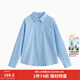 茵曼（INMAN）亞麻棉通勤襯衫女2025秋季簡(jiǎn)約寬松氣質(zhì)職業(yè)百搭長(cháng)袖襯衣上衣 淺水藍 S