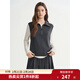 獨束大碼女裝【隨心伴侶】翻領(lǐng)針織馬甲女2025新款疊穿馬夾背心 煙熏灰 4XL （尺碼：6）
