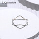 世紀緣車(chē)花波紋鉑金戒指PT950鉑金波浪指環(huán)時(shí)尚經(jīng)典百搭送女友生日禮物