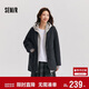 森馬（Semir）外套女中長(cháng)款西裝領(lǐng)通勤寬松2024冬含羊毛雙面呢夾克109724108021