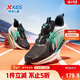 特步（XTEP）童鞋氫風(fēng)8.0密網(wǎng)運動(dòng)鞋大童校園科技旋鈕扣跑鞋 黑/極光綠 35