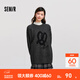 森馬毛衣女中長(cháng)款寬松落肩圓領(lǐng)毛衫休閑慵懶2024新款冬季提花衣服 中花灰00513 L 165/88A