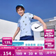 NIKE3BRAND 耐克吸濕透氣短T+短褲2件套25年夏季男女童滿(mǎn)印彈力套裝