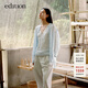 edition【高圓圓同款】襯衫女新款蕾絲花邊背心苧麻立領(lǐng)寬松襯衣兩件 K05天空藍色 S