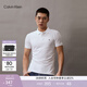 Calvin KleinJeans【液氨棉】夏季男士刺繡方標ck修身多色翻領(lǐng)短袖T恤POLO衫 YAF-月光白 XL