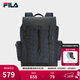 FILA【黑武士】斐樂(lè )官方2026新款男時(shí)尚休閑翻蓋背包電腦雙肩包 正黑色-BK XS