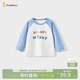 童泰（TONGTAI）寶寶T恤春秋純棉嬰兒衣服兒童長(cháng)袖上衣男女童打底衫藍色100cm