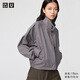 優(yōu)衣庫合作款/女裝男裝棉混紡短外套484032 72 藍紫色 M