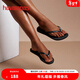 havaianas明星同款Slim細帶夾腳女人字拖平底海邊沙灘夏情侶拖鞋 0090-火耀黑 37-38 巴西碼