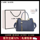 caibukaier手提包包女包牛皮大容量媽媽包中年單肩實(shí)用生日38女神節禮物 【藍色】三八3.8節送老婆媽媽 時(shí)尚百搭休閑通勤輕奢品牌斜挎包