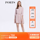 PORTS寶姿商場(chǎng)同款女裝春夏刺繡百褶網(wǎng)紗拼接A字連衣裙SM8D027NWB011 霧渺粉 S (4)