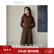 茵曼（INMAN）2025秋冬女裝新款燈芯絨連衣裙新品長(cháng)袖休閑針織禮服中長(cháng)裙子 咖啡色 M