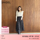 SNIDEL2025秋冬新品復古綁帶收腰重工蕾絲刺繡半身裙SWFS255051 黑色 M (1)