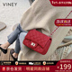 viney包包女包紅色新娘婚包牛皮鏈條斜挎包生日新年禮物送女友老婆 【深紅】實(shí)用高檔品牌輕奢洋氣單肩小包