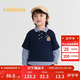 巴拉巴拉童裝男童衛衣格紋拼接假兩件長(cháng)袖上衣2025秋裝學(xué)院風(fēng)209325121101