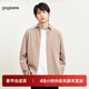 gxgjeans男裝長(cháng)袖襯衫2024年春季翻領(lǐng)卡其色彩色條紋襯衣 卡其條 XL 180