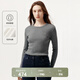LACOSTE法國鱷魚(yú)女裝25秋冬純色圓領(lǐng)修身正肩T恤打底衫|TF1692 050/深灰色 XL 42