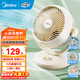 美的（Midea）【空調伴侶】【桌面風(fēng)扇】電風(fēng)扇家用風(fēng)扇空氣循環(huán)扇桌面小風(fēng)扇手持迷你電扇便攜小型宿舍輕音節能 【3檔循環(huán)扇】GAF18AD