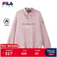 斐樂(lè )FILA兒童童裝上衣2026年春季新款女大童加絨翻領(lǐng)舒適套頭衛衣 煙粉-PK 165