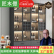 匠木偲2026新款玻璃網(wǎng)紅小酒柜展示柜客廳酒架輕奢現代家用靠墻商用 160長(cháng)組合【80+80 】