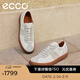 愛(ài)步（ECCO）休閑鞋男 2026春季新款復古德訓鞋簡(jiǎn)約舒適男鞋 柔酷10號560104 白色/砂礫灰56010458336 42