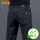 JEEP美國正品高端牛仔褲春夏季男士修身直筒彈力寬松商務(wù)休閑長(cháng)褲春秋 黑色 常規 【官方正品】 33