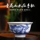 【柴房雅器】青花瓷手工山水茶杯主人杯景德鎮茶具柴窯杯壓手杯 青花山水主人杯*1只【高溫釉下青花】
